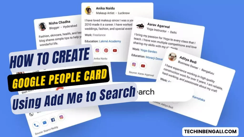 How to Create Google People Card Using Add Me to Google Search