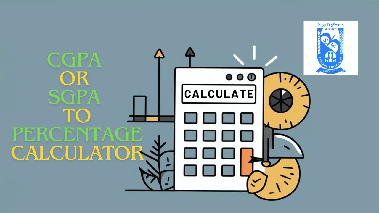 Bankura University CGPA or SGPA to Percentage Calculator