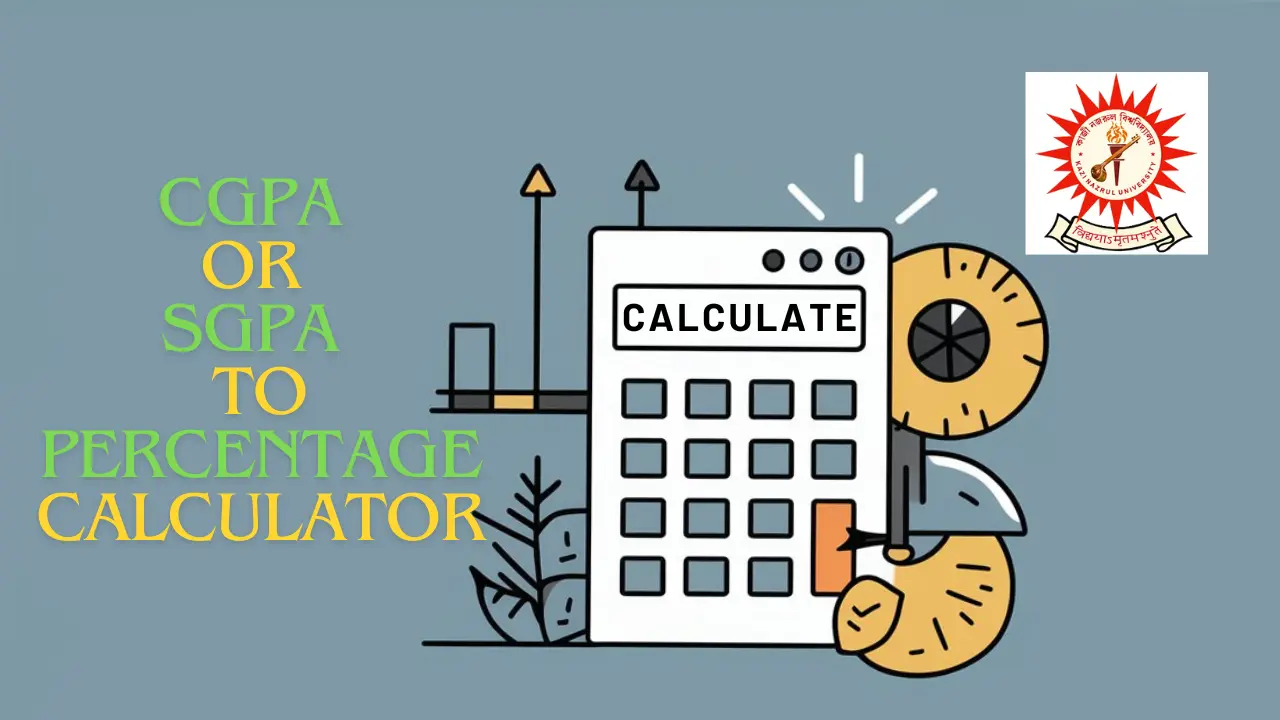 Kazi Nazrul University CGPA or SGPA to Percentage Calculator